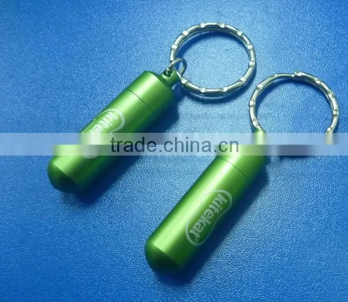 FDA Standard Custom Logo Promotional Metal Mini Pill Key Holder