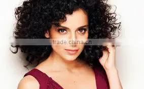 Indian human hair extensions natural curly virgin remy hair