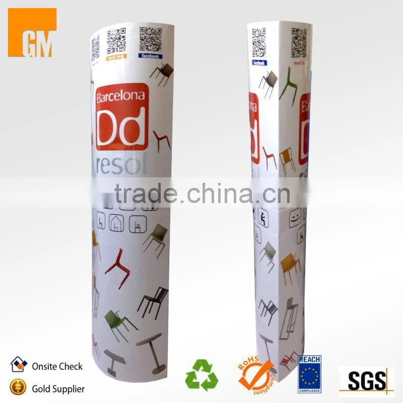 flooring advertising cardboard totem display stand