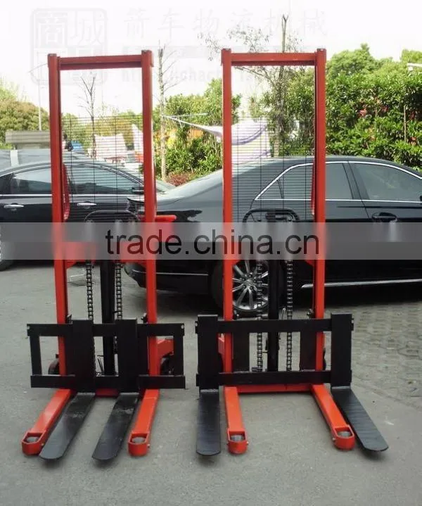CE/ISO certification manual hardness iron Hydraulic pallet Stacker