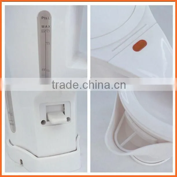 1.7L Cordless plastic electric kettle CE/ROHS/LFGB