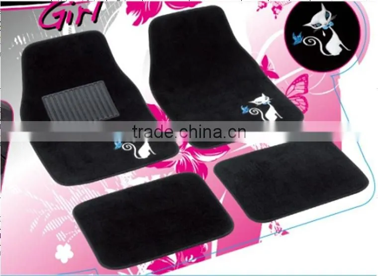NEW environment girl customized carpet car mats with embroidery