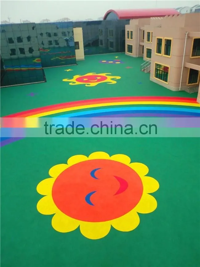 Full pour EPDM athletics track surfacing for professional playground