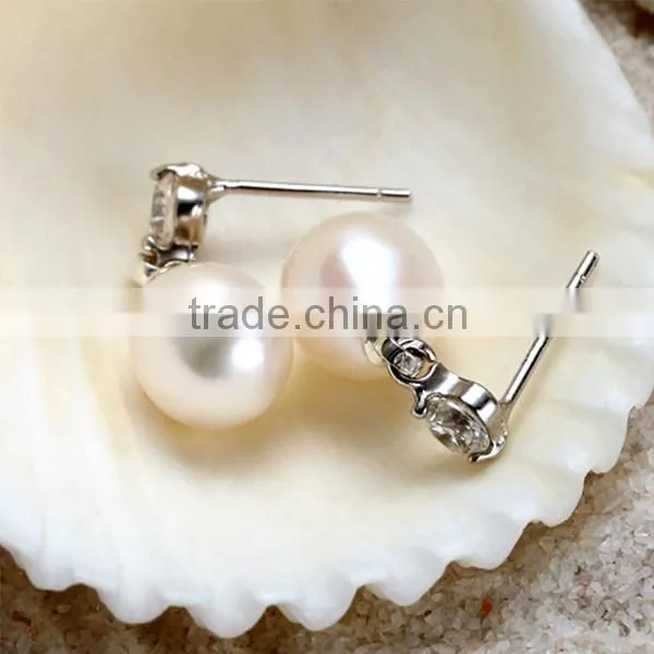 2014 Latest TOP Design Jewelry Wholesale Gold High Imitation Pearls Earrings