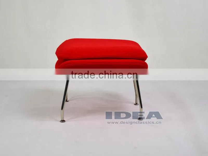 Replica Womb Chair Foot Stool - Red Wool Fabric
