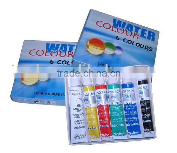 Watercolour paint art materials for artist in 6 colours from W&K