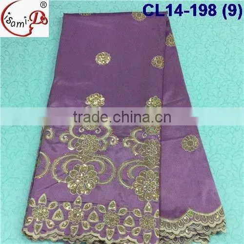CL14-198 New design good quality george lace fabric,wholesale african george lace