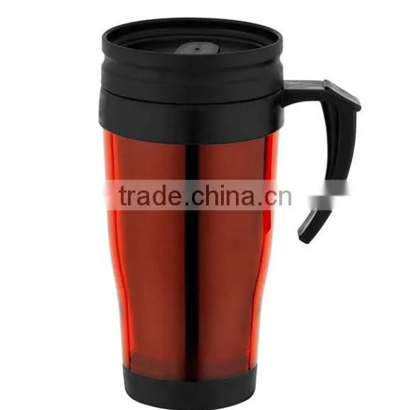 500ml water bottle double wall PP mug with lid