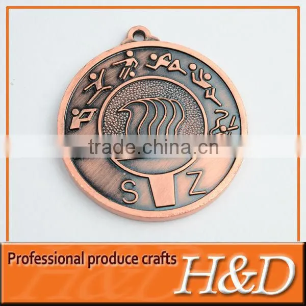 copper stamped medal for sport awards