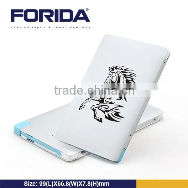 Forida aluminium ultrathin credit card power bank