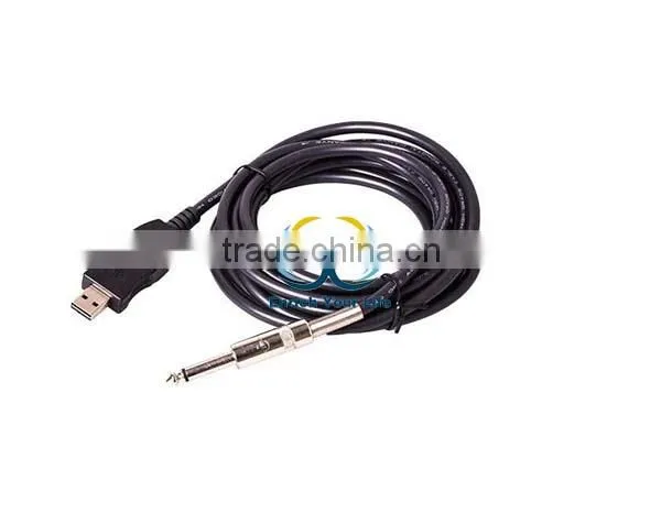 Guitar Bass 1/4" To USB Link Connection Instrument Cable Adapter PC Recording 3M