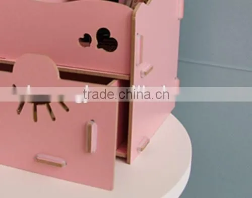 HOME-GJ hot sale pink decorative storage boxes wholesale, exquisite design makeup storage box