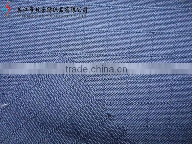 0.7 Jacquard Grid Pongee fashional lady's wear fabric