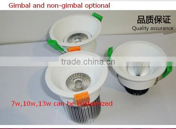 13w led dimmable downlight in factory price with SAA C-tick for shop 12w cob led downlight for kitchen trimless led downlight
