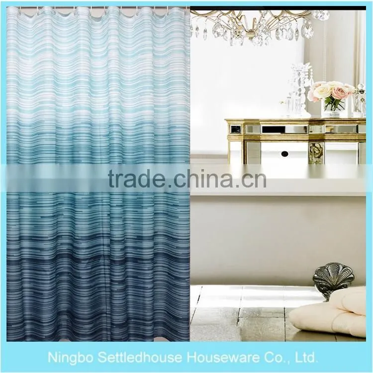 Factory Rotary Printing Mildew Resistant fabric shower curtain, home goods shower curtains