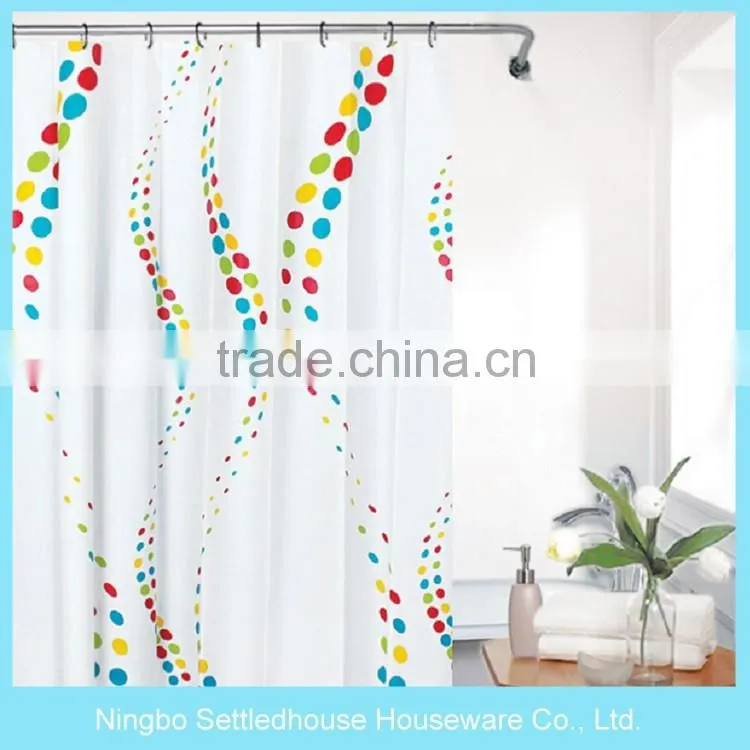 Cheap Price Printed Shower Curtain , Customized Peva Shower Curtain