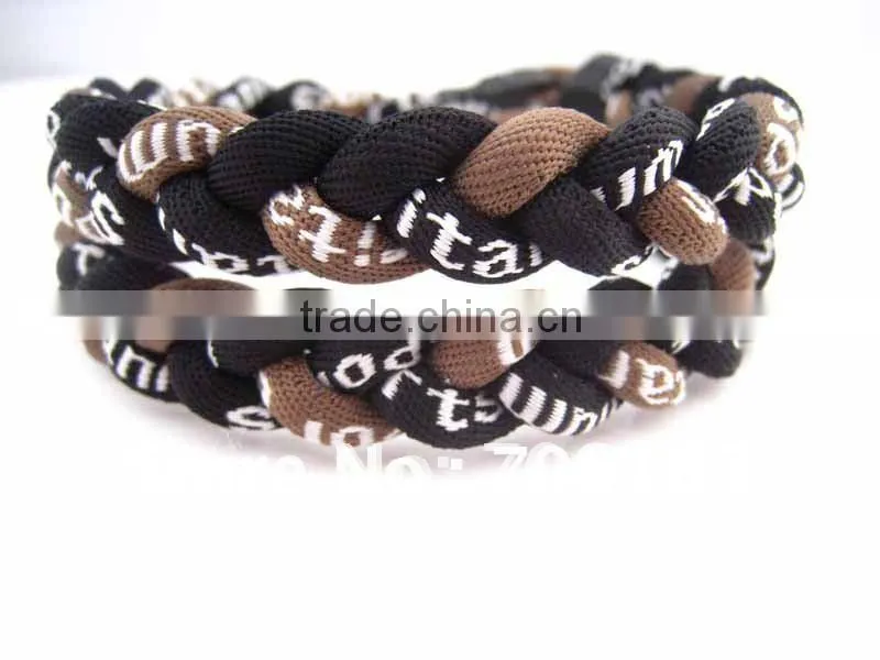 Tornado Titanium Germanium Ion Sports Necklace Black & Brown
