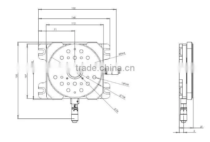 XY Manual linear stage HTIMS302-XYR