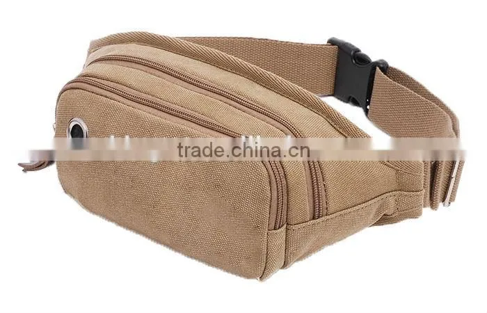 China manufacturer fashion canvas waist pouch for men H0097