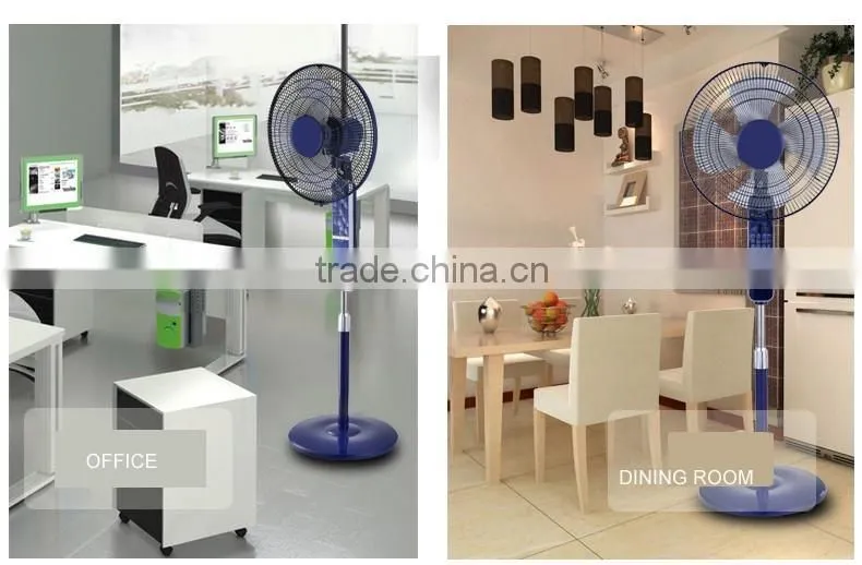 ABS 16 inch stand fan with remote control LED light