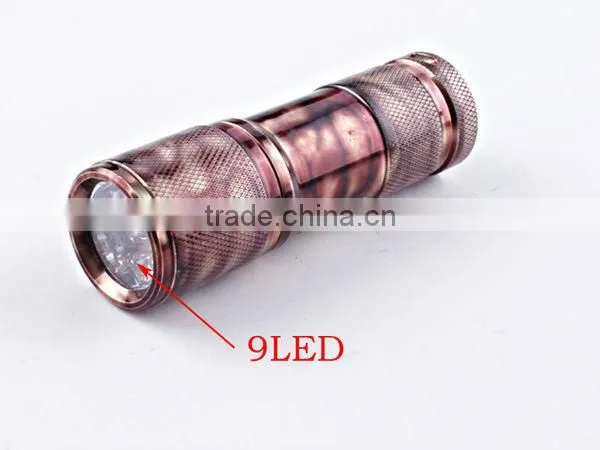 New Design Colorful Super Bright 9LED Flashlight