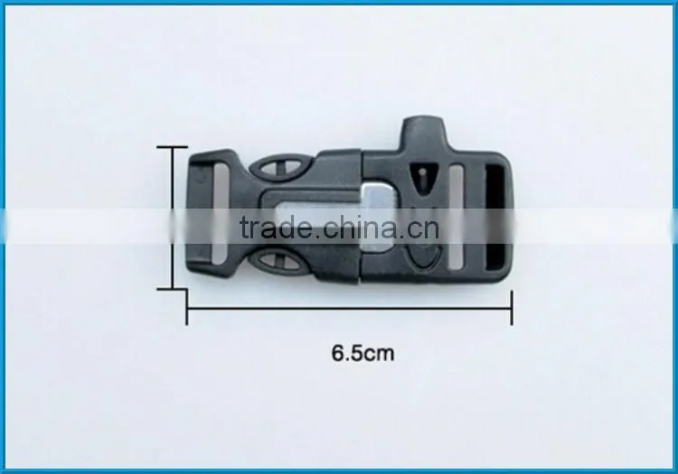 promotional plastic flint fire starter buckles, flint buckle, fire starter buckle with whistle for bracelet