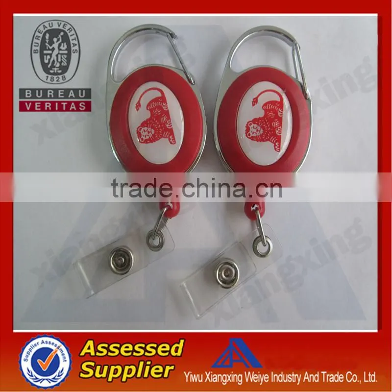 ABS material promotional gifts custom new badge reel pull reel