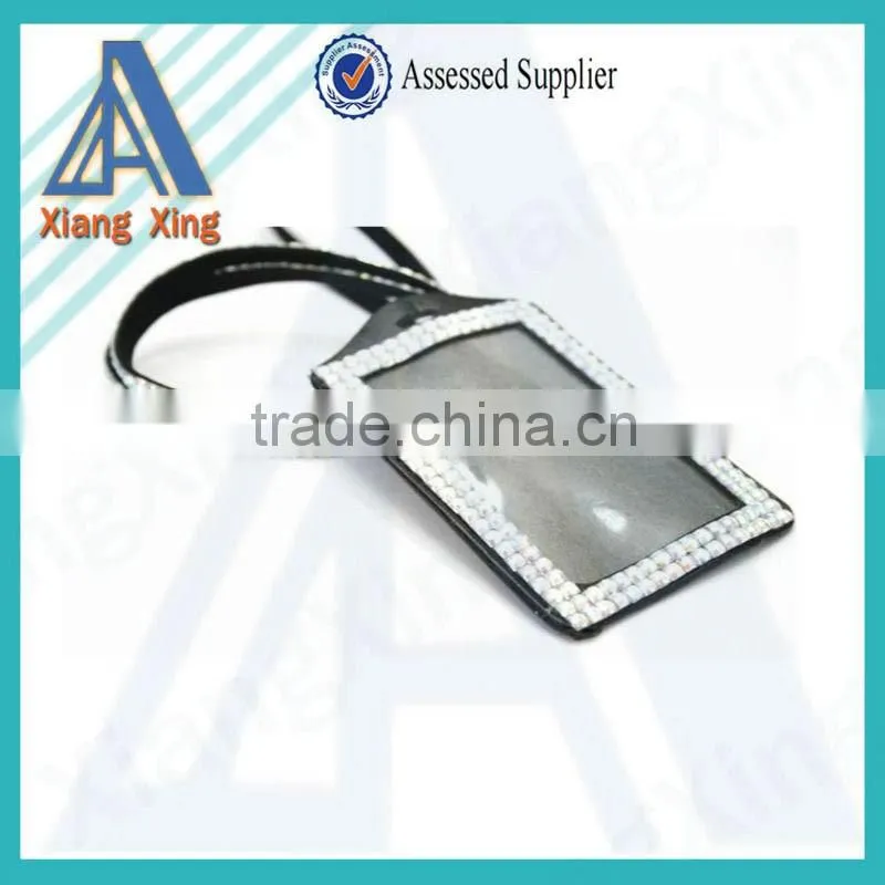 2016 crystal rhinestone lanyard with badge holder