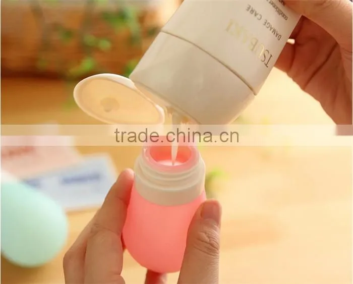 2015 new stylish colorful silicone travel packing bottle