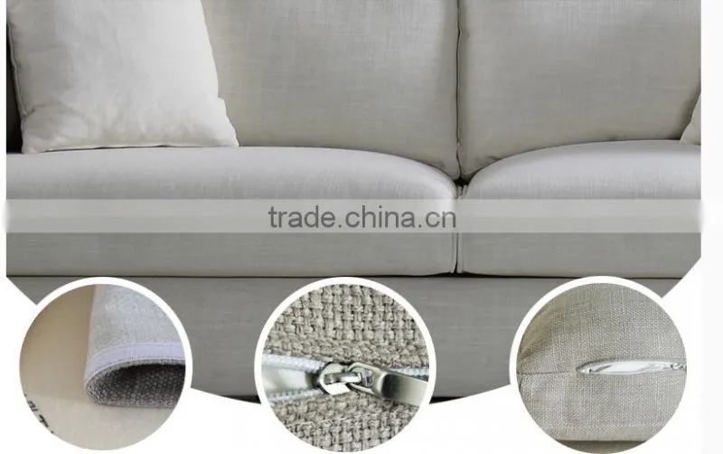 Milan Fashion Simple and Fashion Fabric Solid wood High Quality Feather Sofa