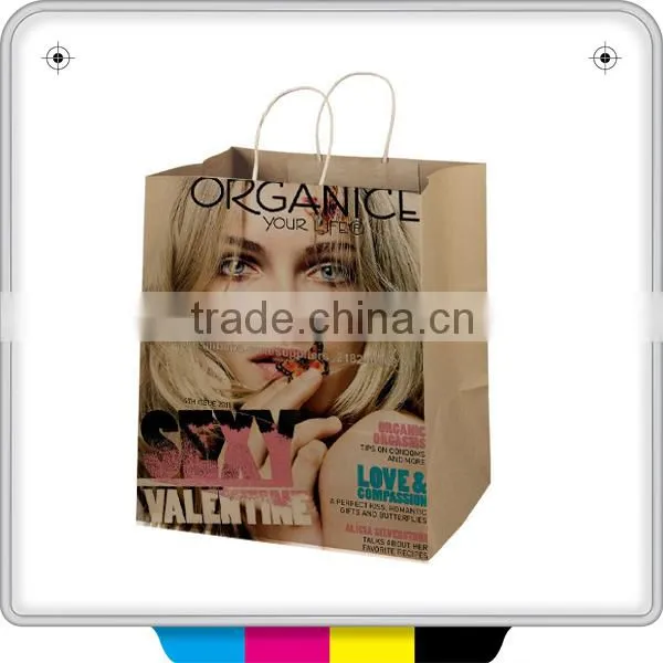 T shirt paper bag printed custom logo