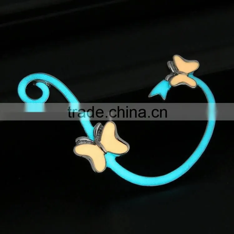 glow in the night butterfly clasp fancy cheap chinese earring