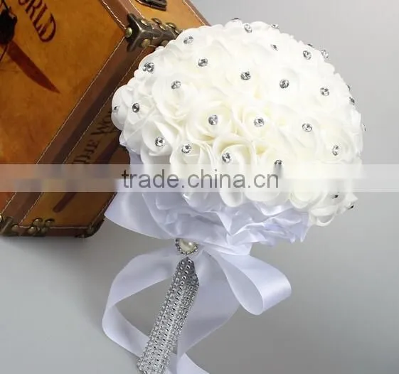 Wedding Bouquet Bridal Bridesmaid Aartificial Flower Roses Posy Handmade Decor