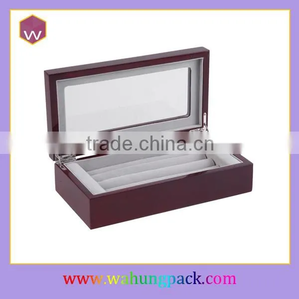 Customized Black Pu leather Large Cufflink Display Box For Sale
