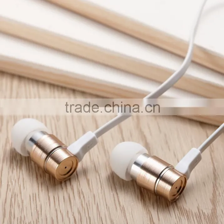 Wallytech W805 Metal in Ear Earphones with Built-in Mic Tangle-free Wired Headset Earbuds with 3-button Volume Control