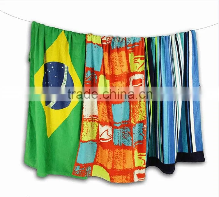 2015 velvet printing style logo brand towel with letters image