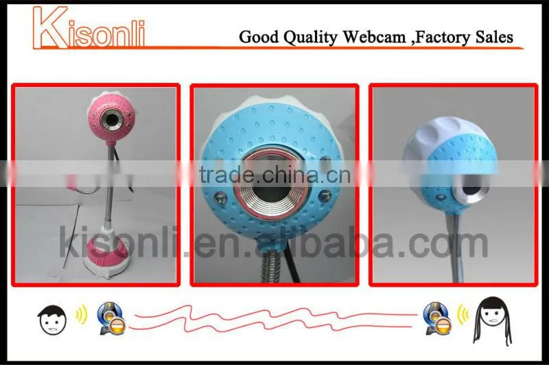 New cartoon free driver usb 2.0 led light webcam