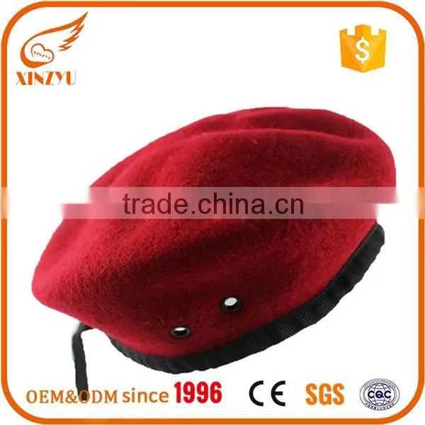 wholesale custom softtextile beret cap as decorate knitted beret cap