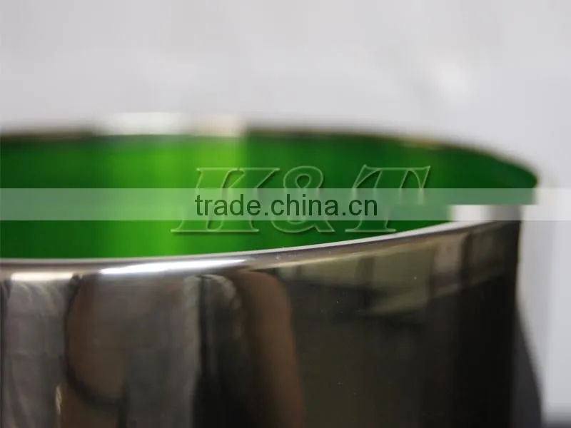 Awesome green acrylic plastic and stainless steel dustbin