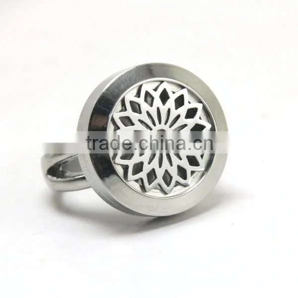stainless steel round floating locket rings