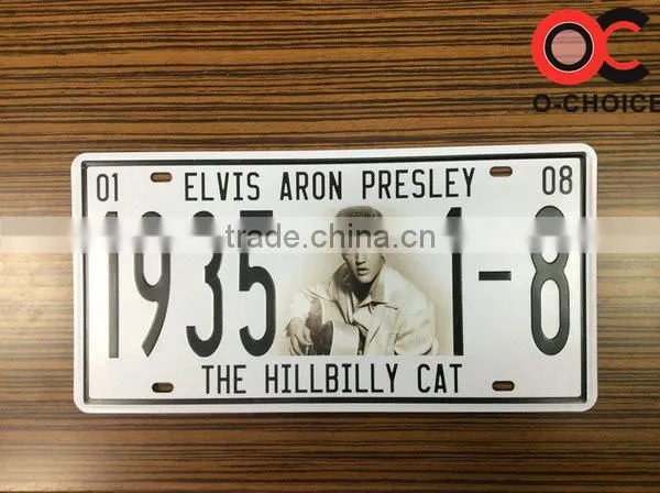 15x31cm Embossed vintage tin signs License plate