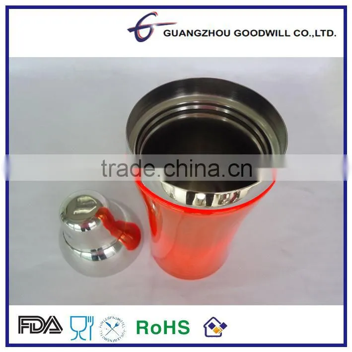 500ML S/S + Plastice Double-wall Cocktail shaker