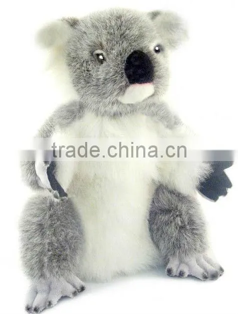Grey koala plush body puppet