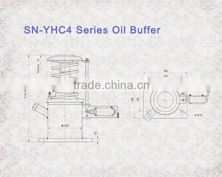 Super quality crazy Selling high speed elevator oil buffer
