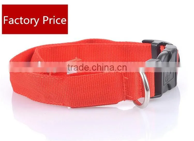 Pets Dog LED Light Blink Flash Night Safety Nylon Collar Waterproof
