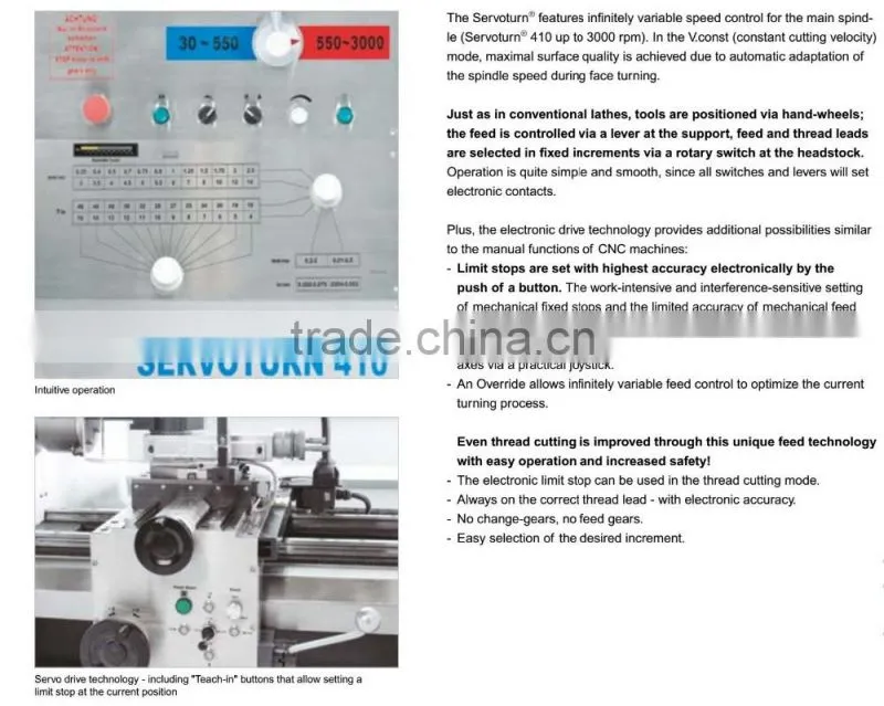 Servoturn 410/1000 Precision Lathe(Conventional Precision Lathe with servo drive)