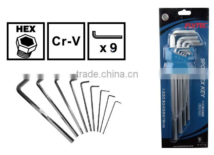 Fixtec 1.5-10mm Hex Key Wrench Set
