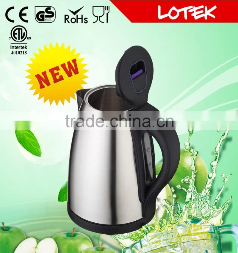 stainless steel electric kettle 1.7L striking blue led light