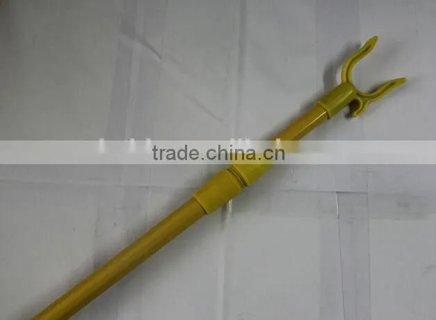PVC cover and powder coating Telescopic cloth hanger fork with high quanlity