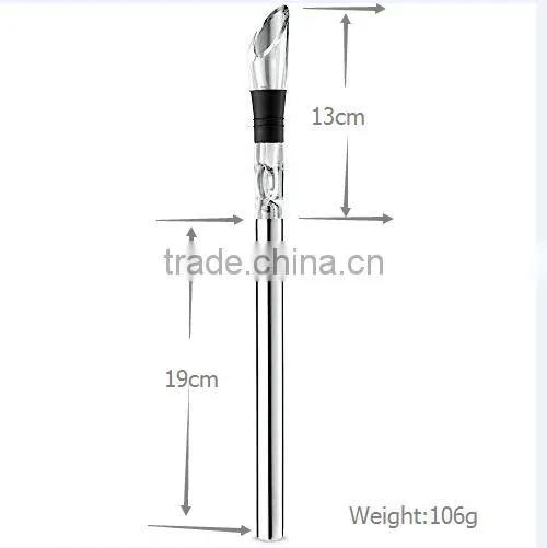 Wine Chiller Cooler Stick 3-in-1 Stainless Steel Wine Bottle Pourer Cooler Stick with Pourer Spout